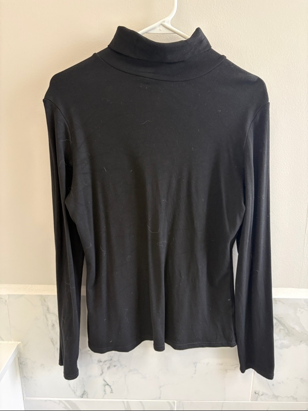 Classic Black Turtleneck Long Sleeve Top
